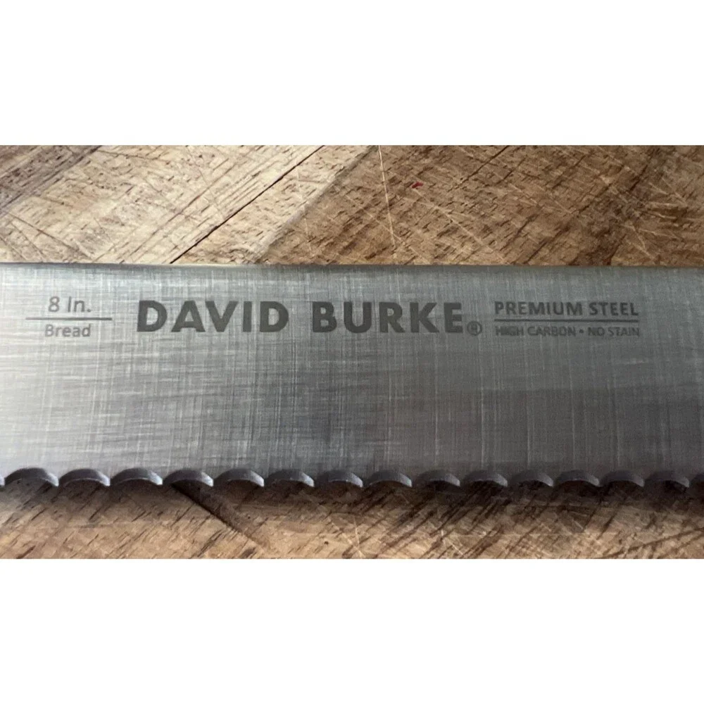 David Burke 8inch Bread Knife 8 inch High Carbon Steel Serrated Blade
